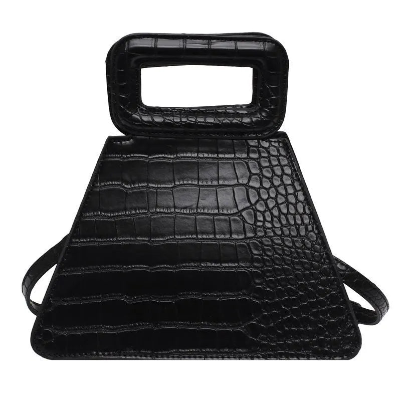 Stone Pattern Women Creative Design Solid Color Shoulder Handle Bag