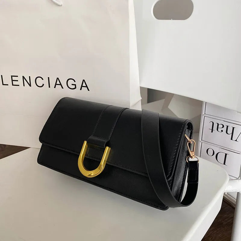 Solid Color Large Capacity Shoulder Handle Tote Bag