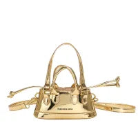 Women Fashion Solid Color Patent Mini Crossbody Bag
