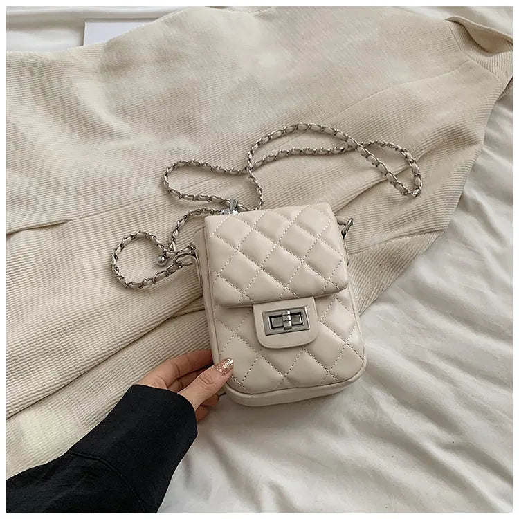 Summer Rhomboid Embroidery Mini Crossbody Bag
