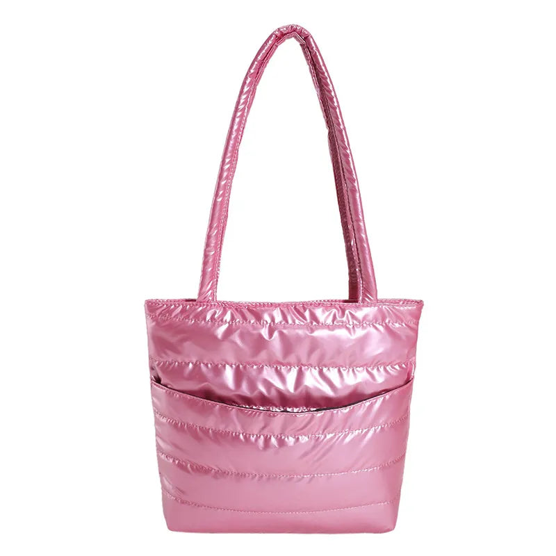 Solid Color Large Capacity Shoulder Bag