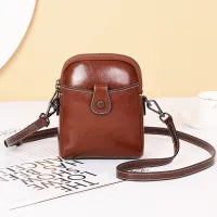 Wholesale Women Retro Genuine Leather Mini Phone Bag Shoulder Bag