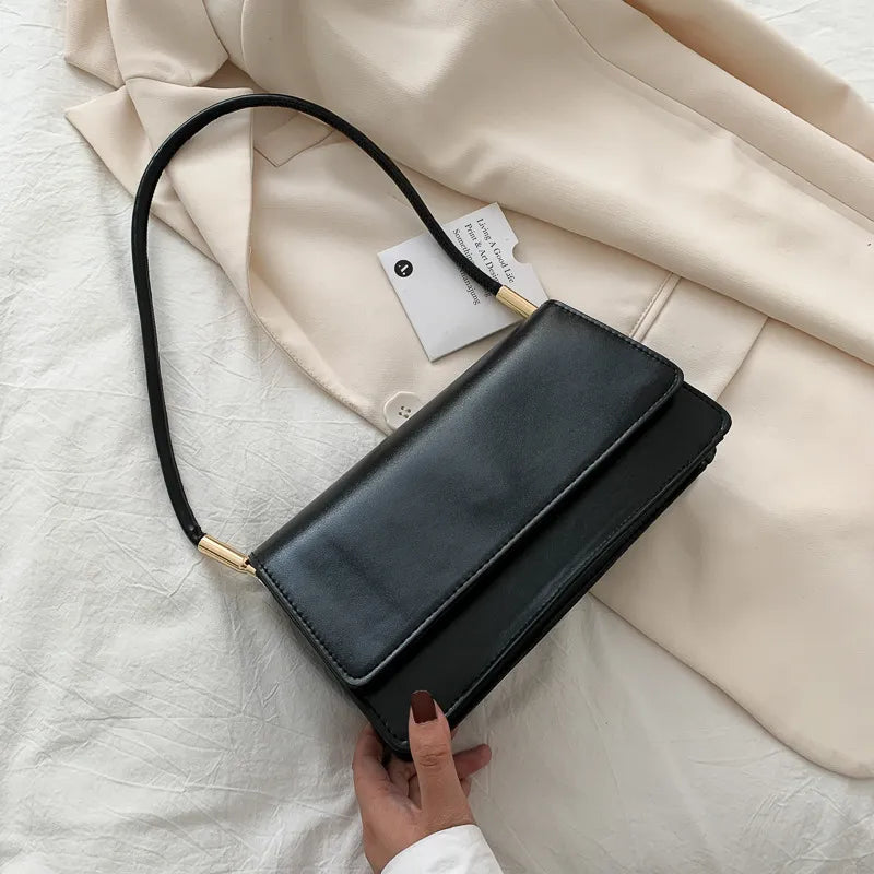 Solid Color Shoulder Underarm Bag