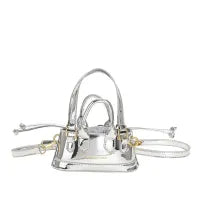 Women Fashion Solid Color Patent Mini Crossbody Bag