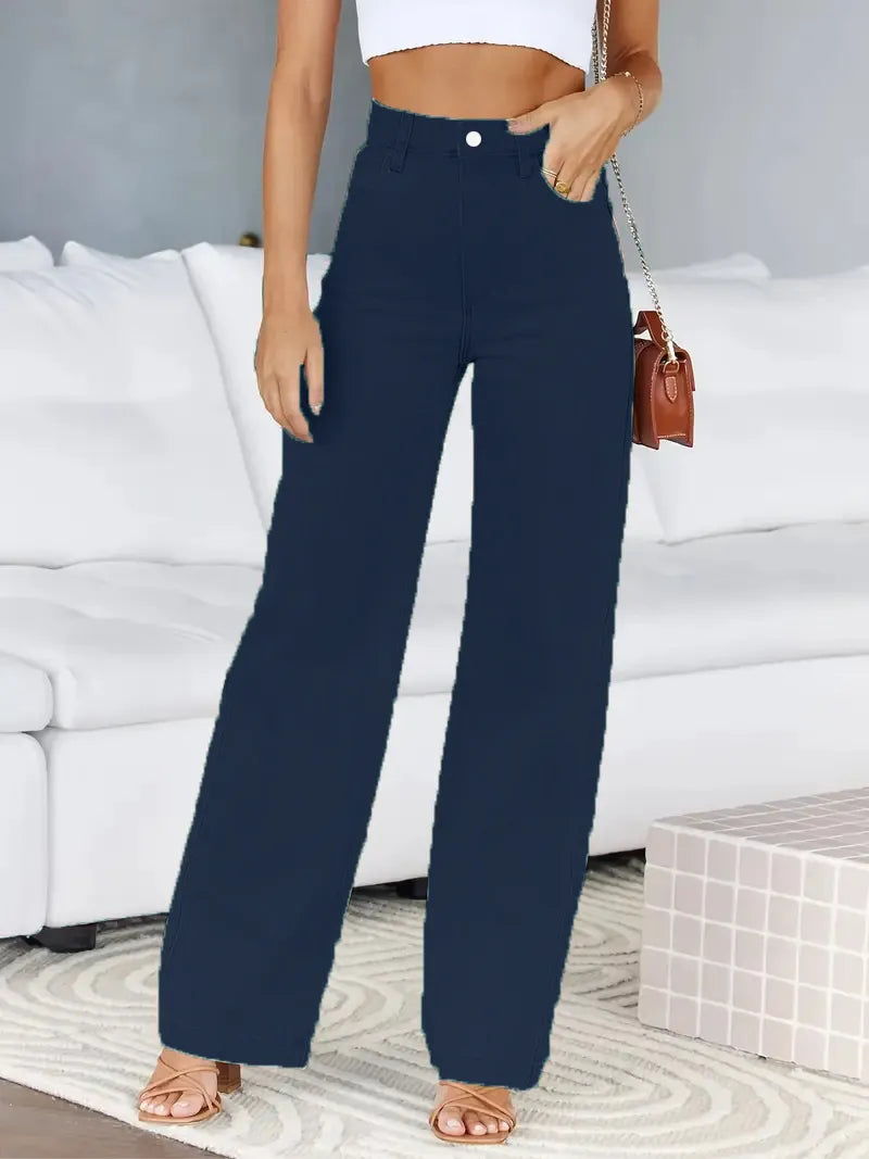 Basic Light Blue Straight Jeans