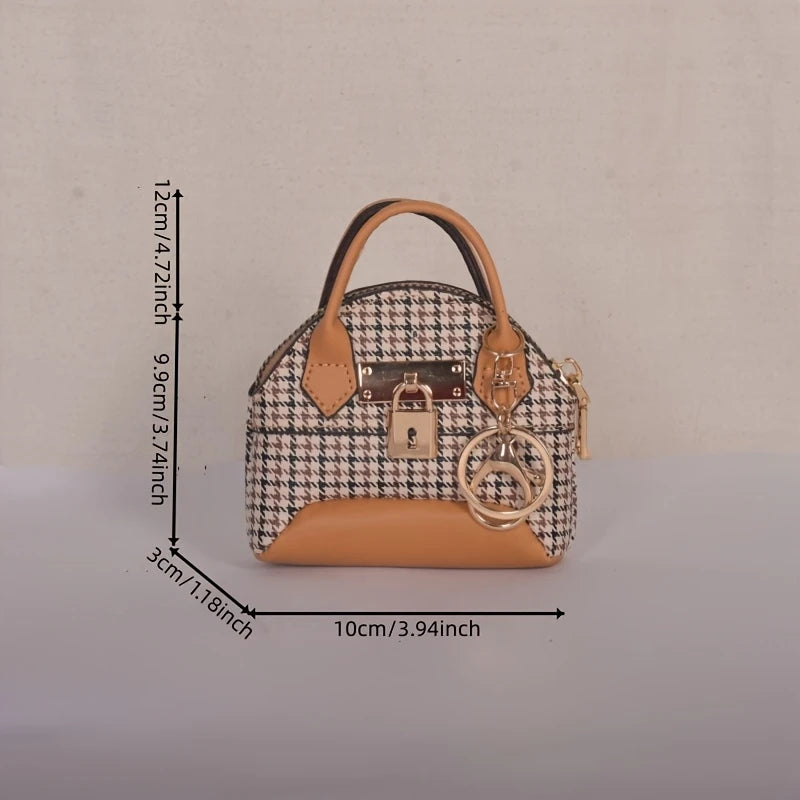 Mini Handbag Keychain Coin Purse Fashion Coin Wallet Pendant with Zipper Mini Makeup Bag