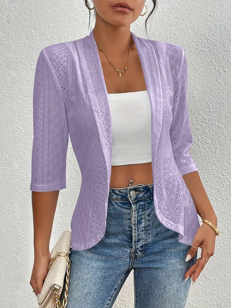 Women's Elegant Open-Front Cardigan