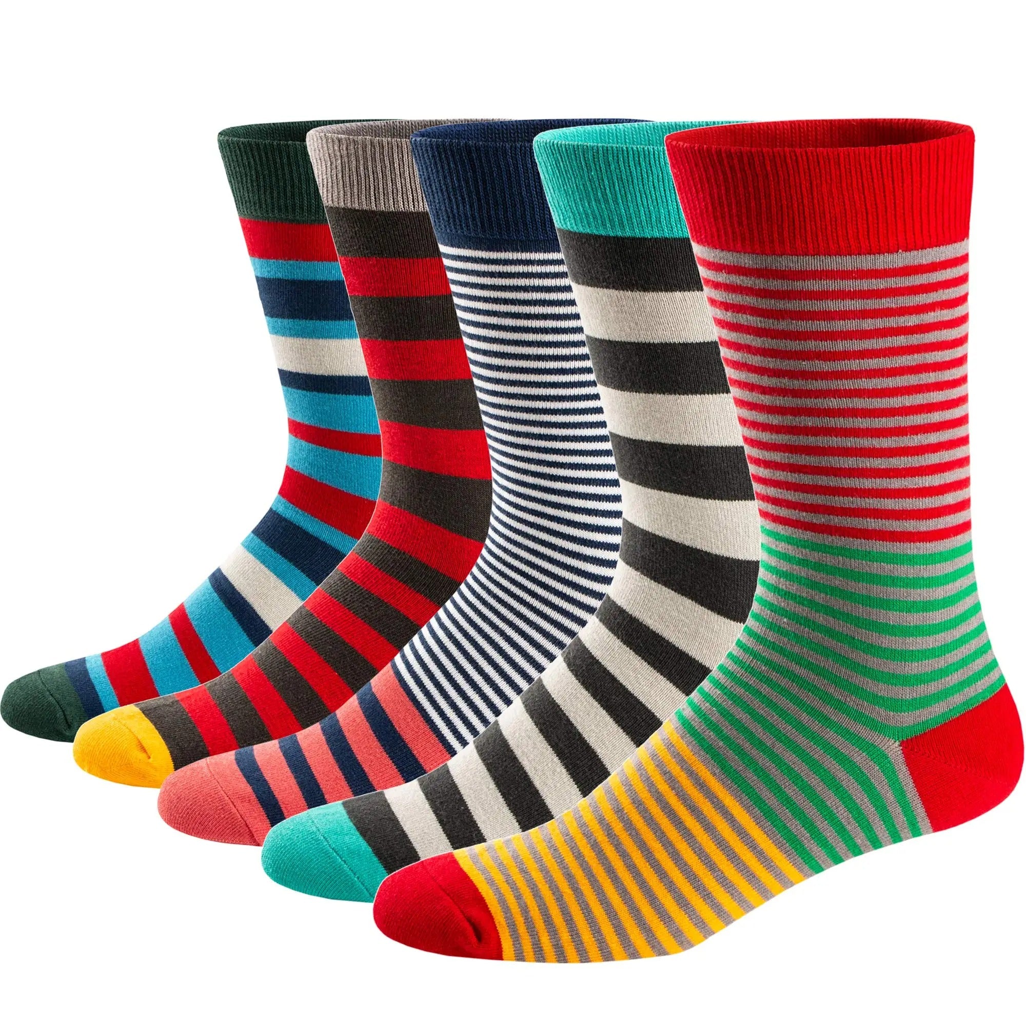 Men’s Multicolor Dress Socks – 5 Pairs