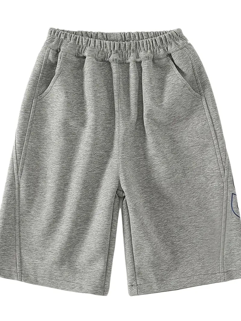 Boys' Summer Loose-Fit Casual Gray Street Style Shorts