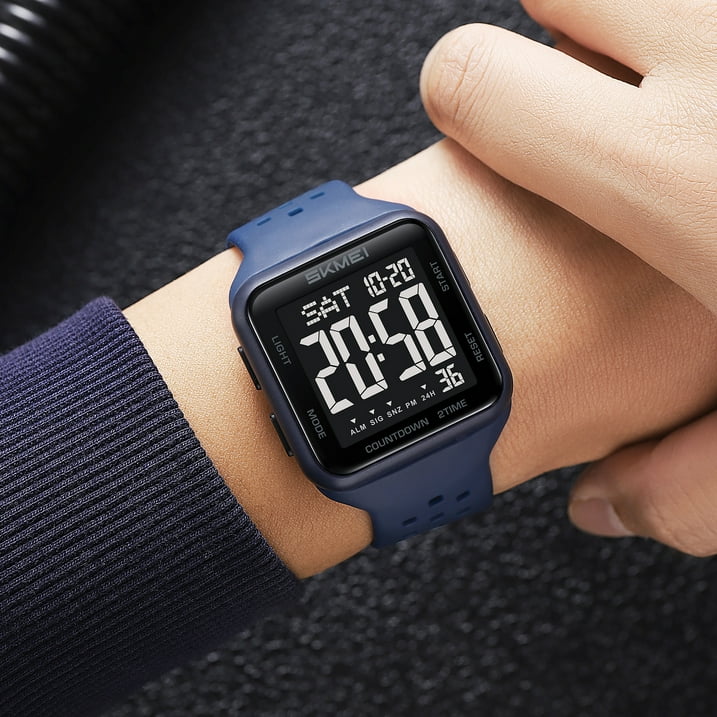 Digital Watch Outdoor Sports Waterproof Large Face Wrist Watches for Men