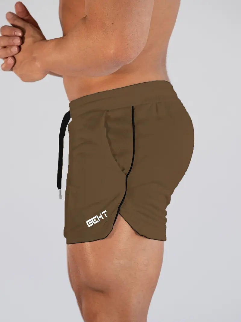 Men's Athletic Shorts with Letter Print