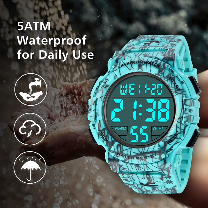 Watches for Man Digital Watches Waterproof Sport Watch with LED Backlight, Running Sports Digital Watch Gifts for Man Father's Day Gift