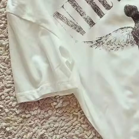 Women's Graphic Short Sleeve Bow Tie Top