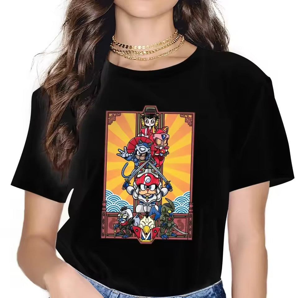 Samurai Pizza Cats Graphic Tops