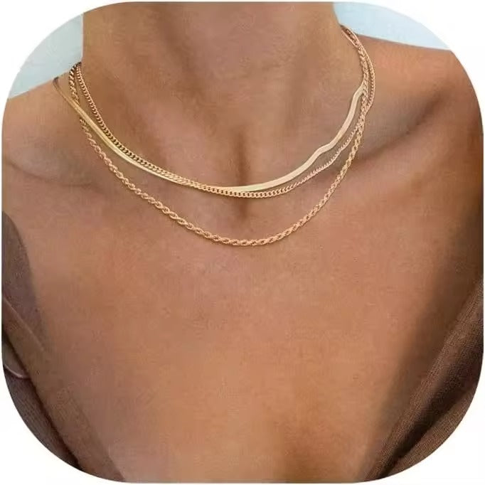Gold & Silver Plated Snake Chain Necklace