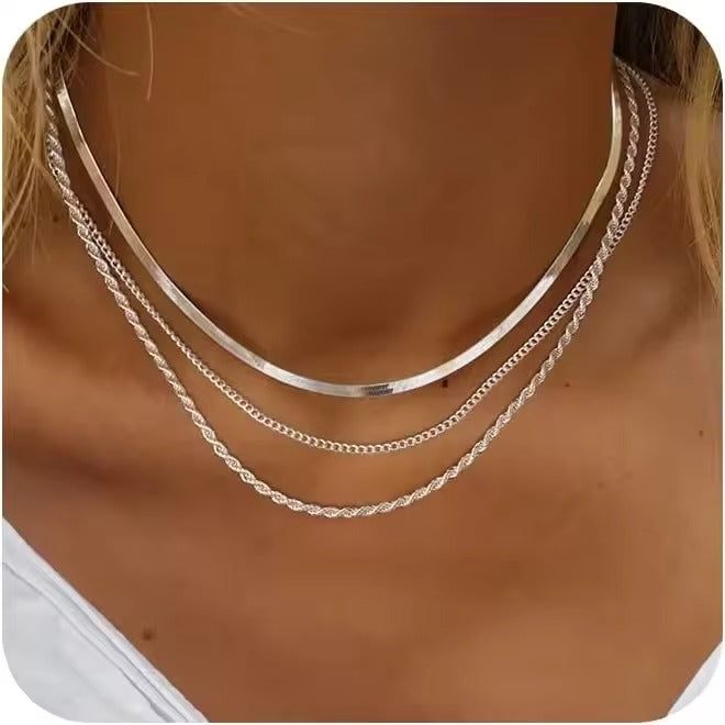 Gold & Silver Plated Snake Chain Necklace