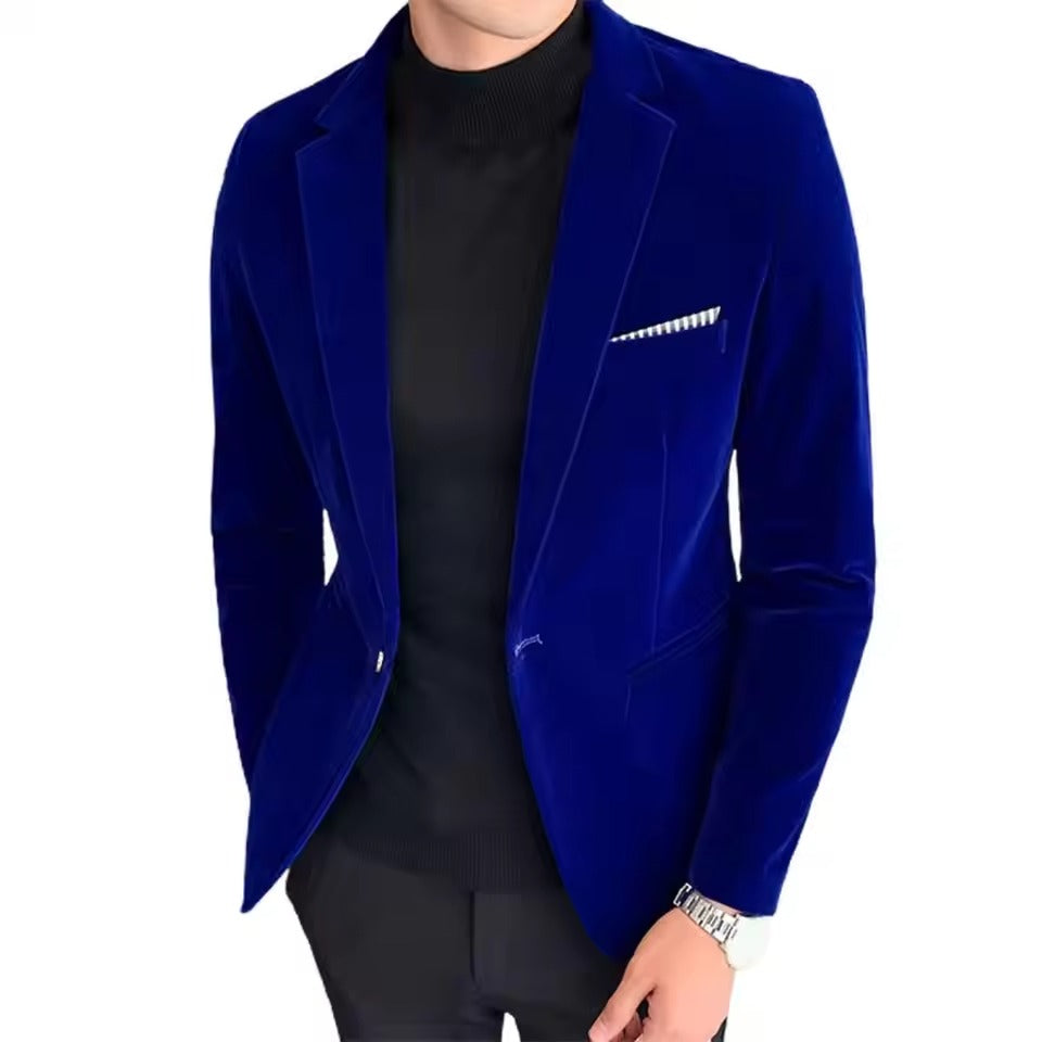 Men's Spring Velvet Blazer
