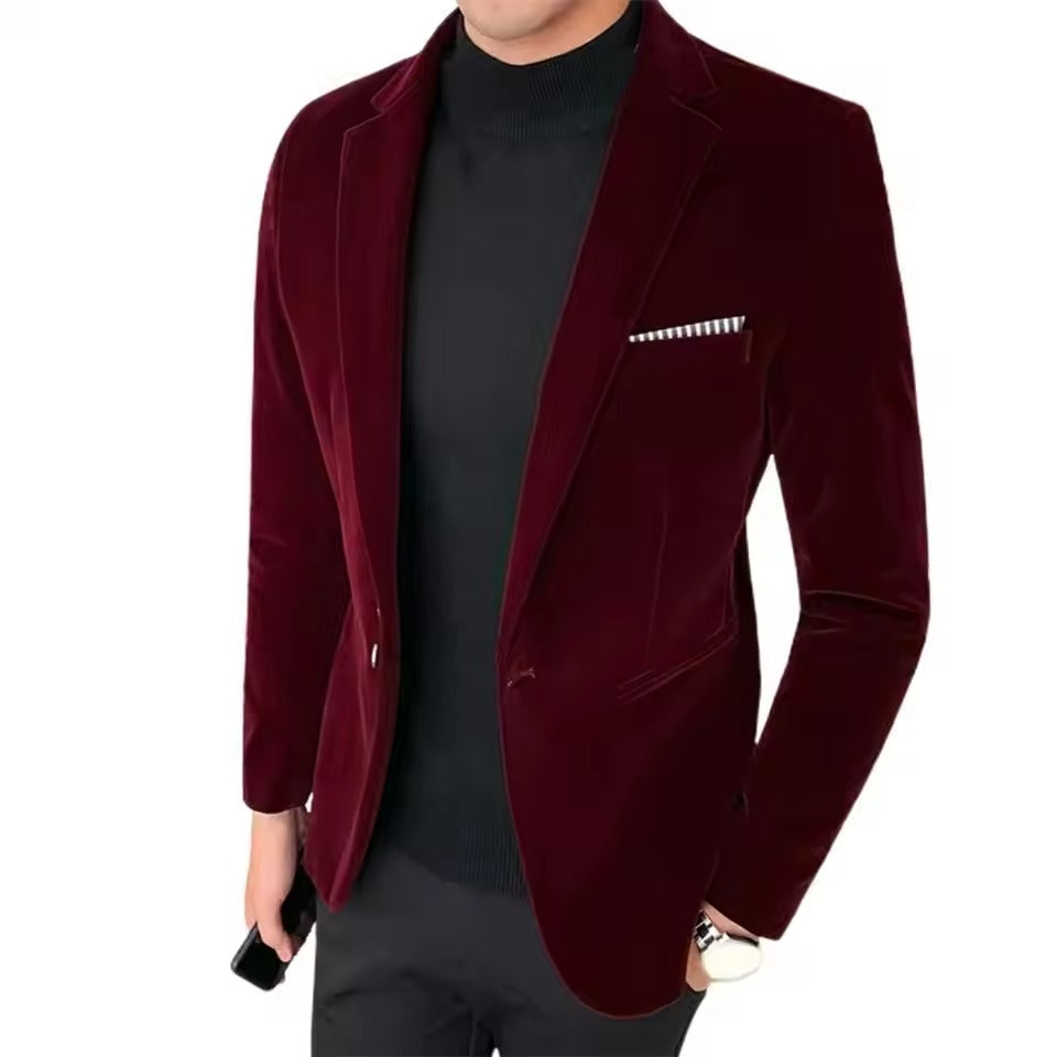 Men's Spring Velvet Blazer