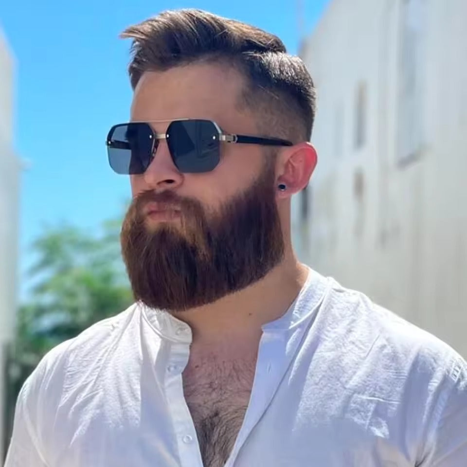 Men's Metal Square Sunglasses