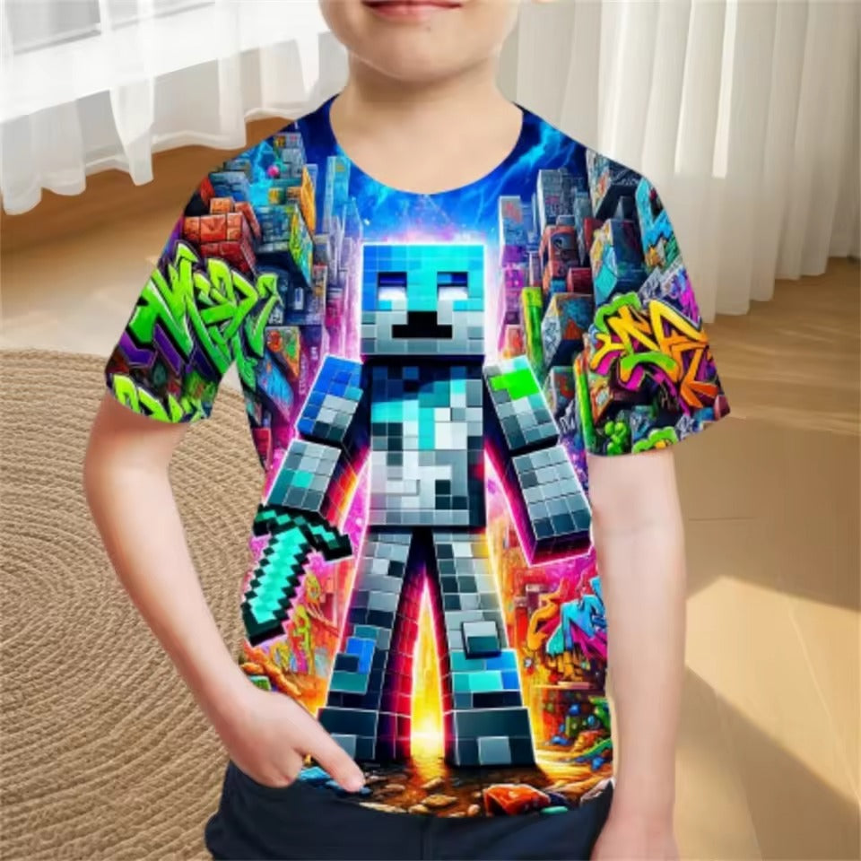 Children's Clothing Adventure Style Cartoon T-Shirt for a Boy