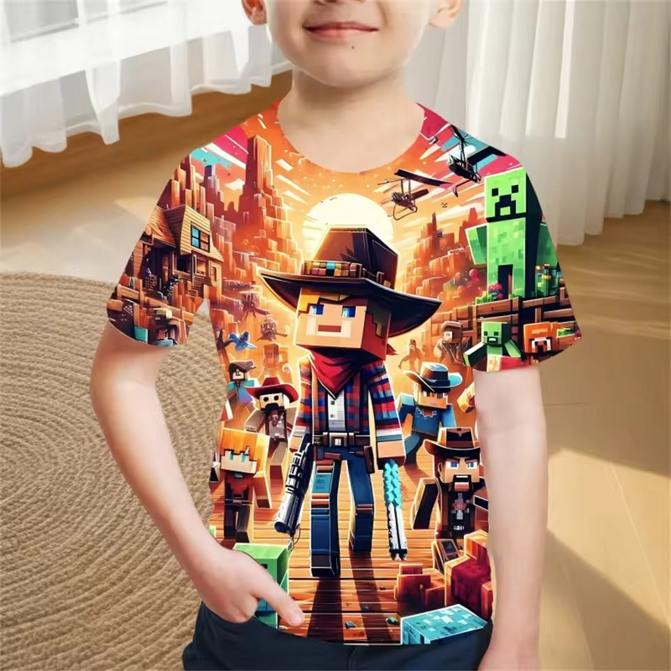 Children's Clothing Adventure Style Cartoon T-Shirt for a Boy