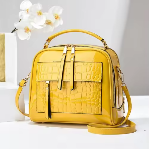 Versatile Lacquer Leather Women's Bag