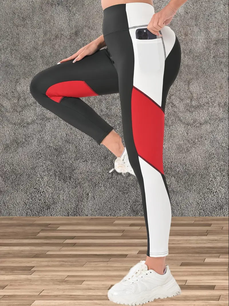 Women's High-Waisted Color Block Leggings