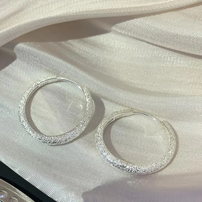 Shiny Hoop Earrings Made Of S925 Sterling Silve
