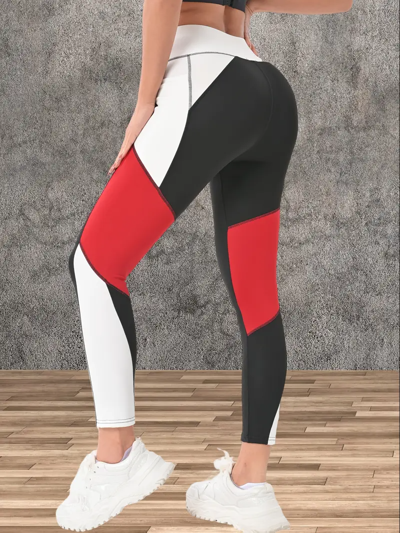 Women's High-Waisted Color Block Leggings
