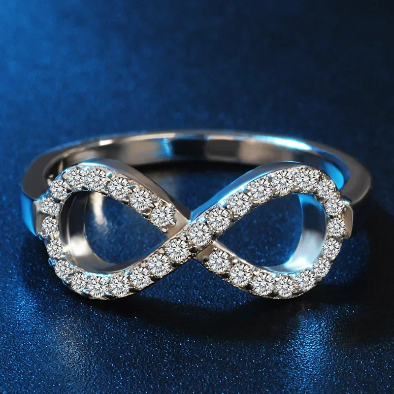 925 Sterling Silver Infinity Claddagh Heart Ring