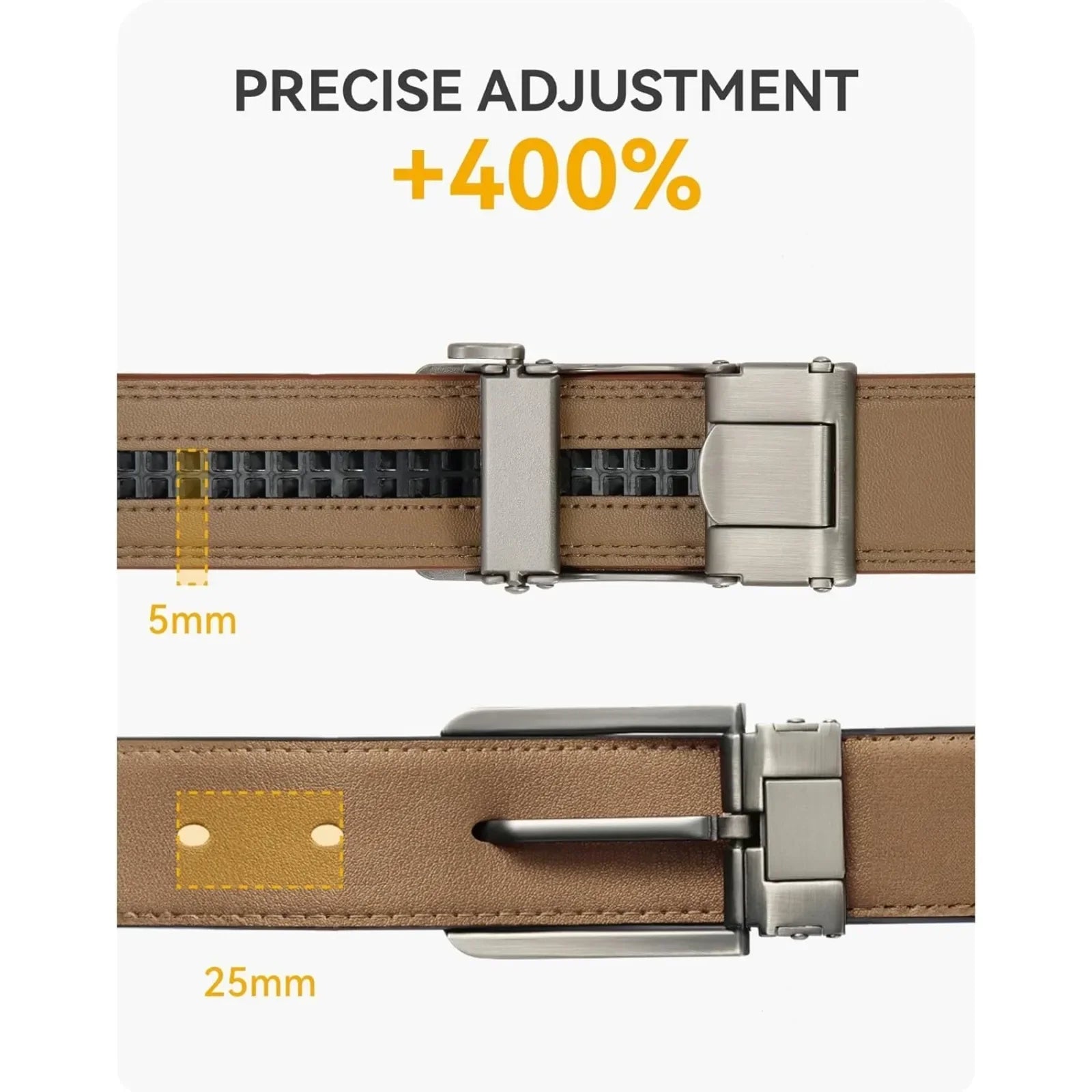 Men's Genuine Leather Ratchet Belt