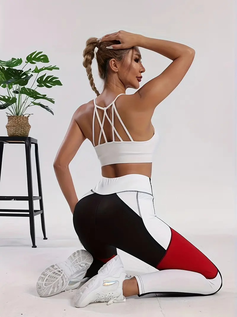 High-Waist Butt-Lifting Patchwork Leggings