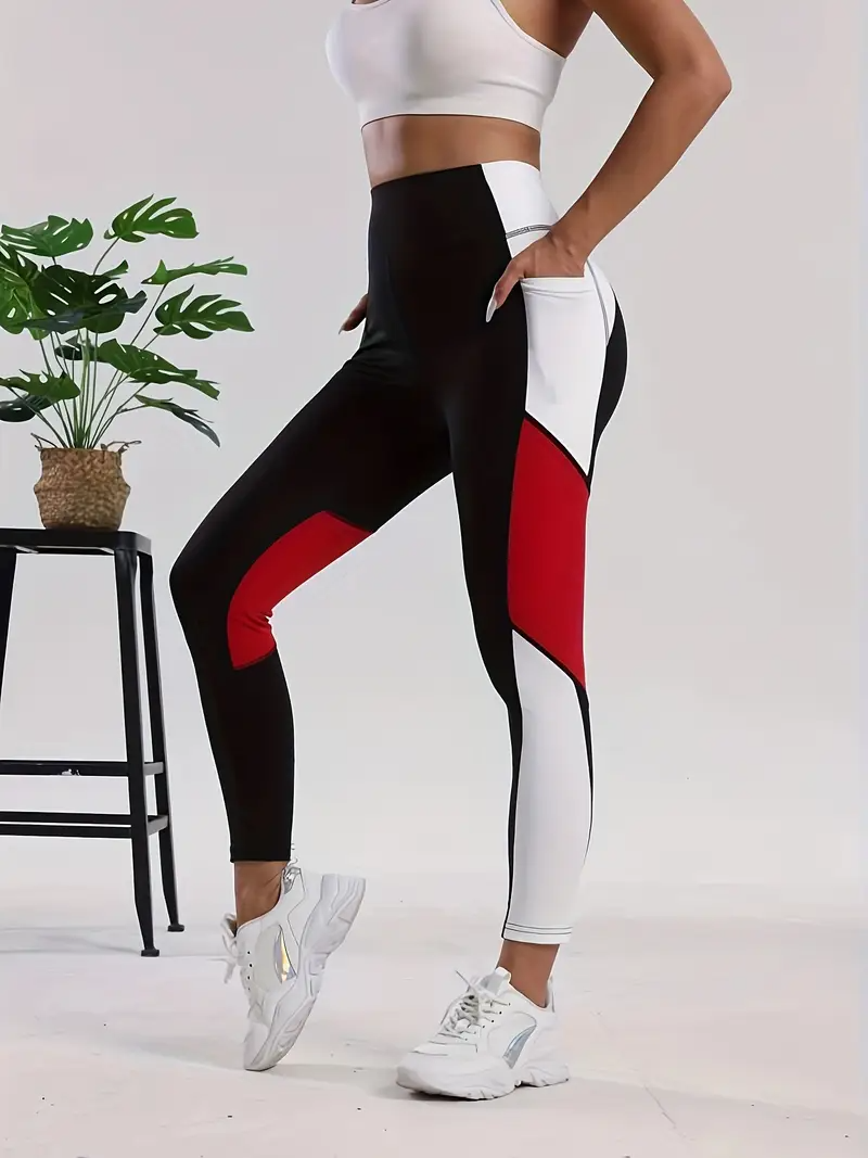 High-Waist Butt-Lifting Patchwork Leggings