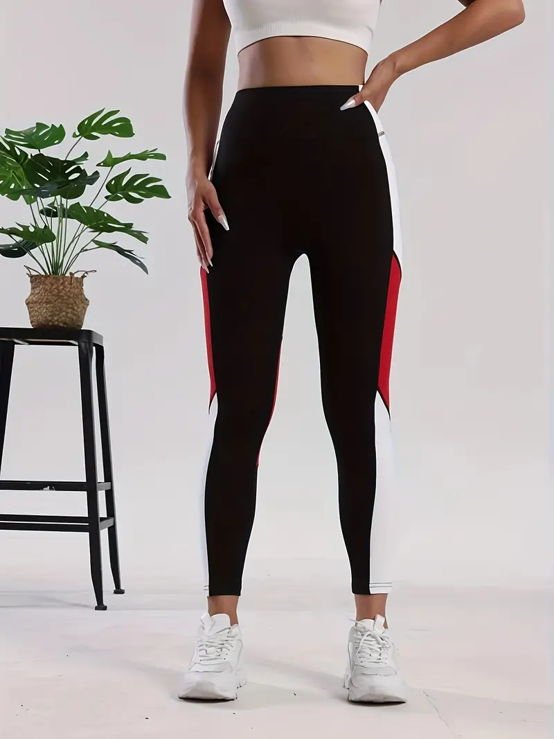 High-Waist Butt-Lifting Patchwork Leggings