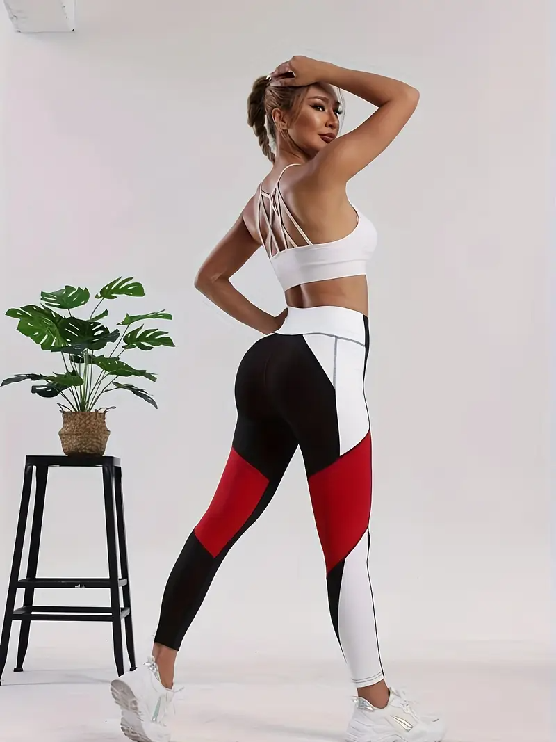 High-Waist Butt-Lifting Patchwork Leggings