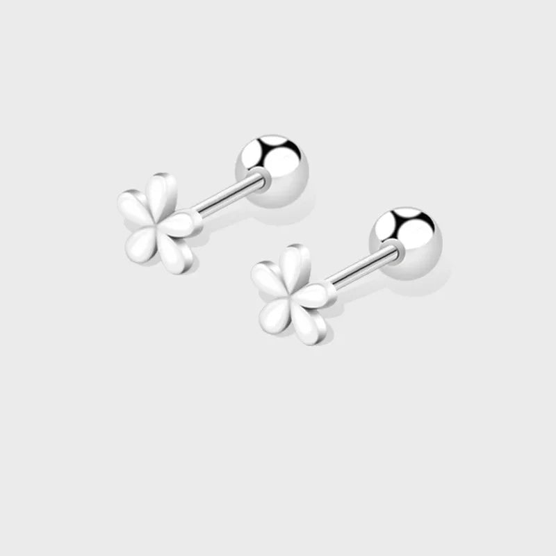 Trendy Butterfly & Heart Helix Stud Earrings – 2pcs Set