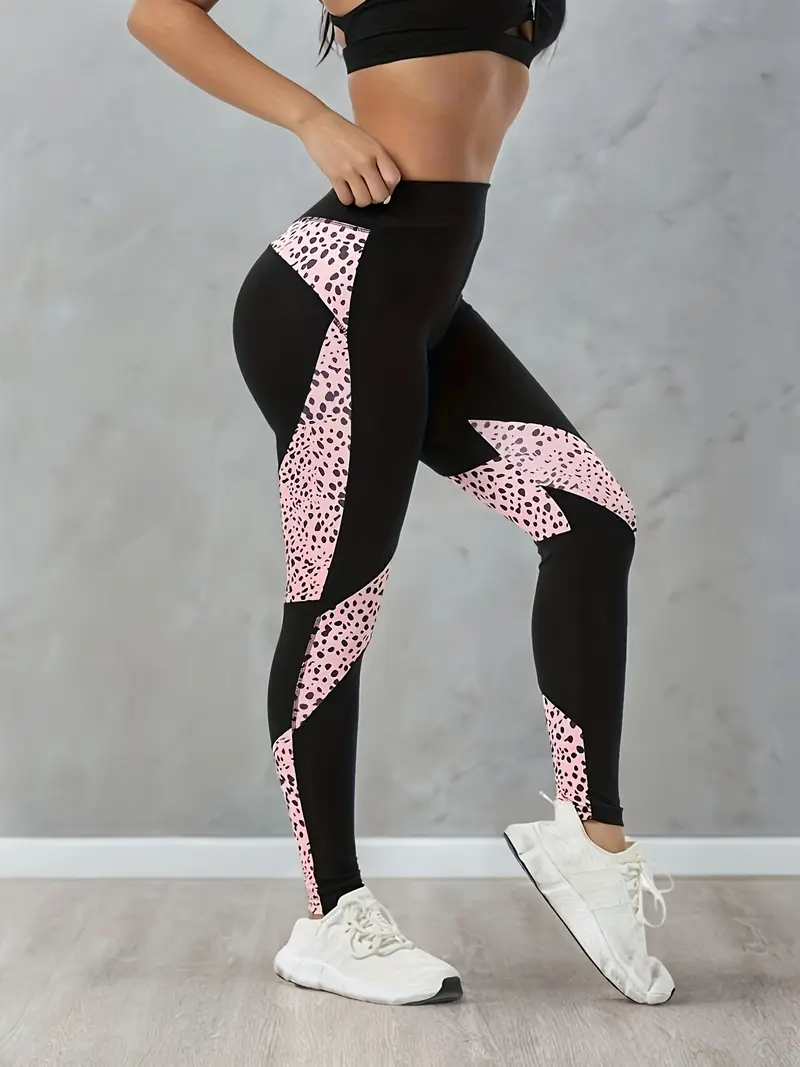 High-Waist Leopard Print Yoga Leggings