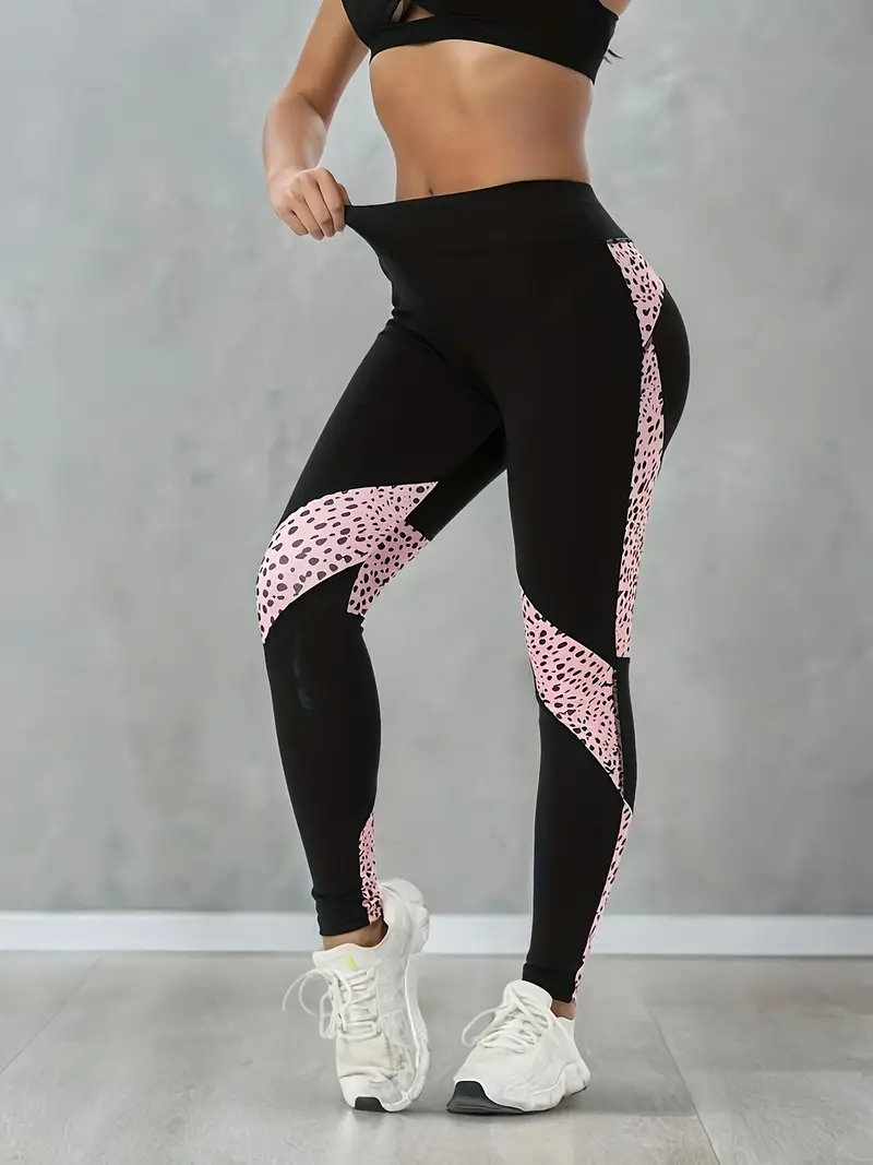 High-Waist Leopard Print Yoga Leggings