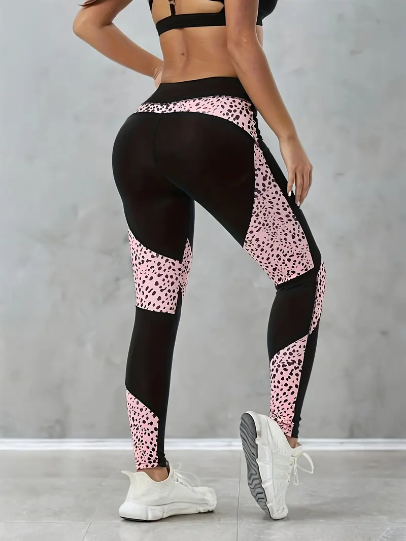High-Waist Leopard Print Yoga Leggings
