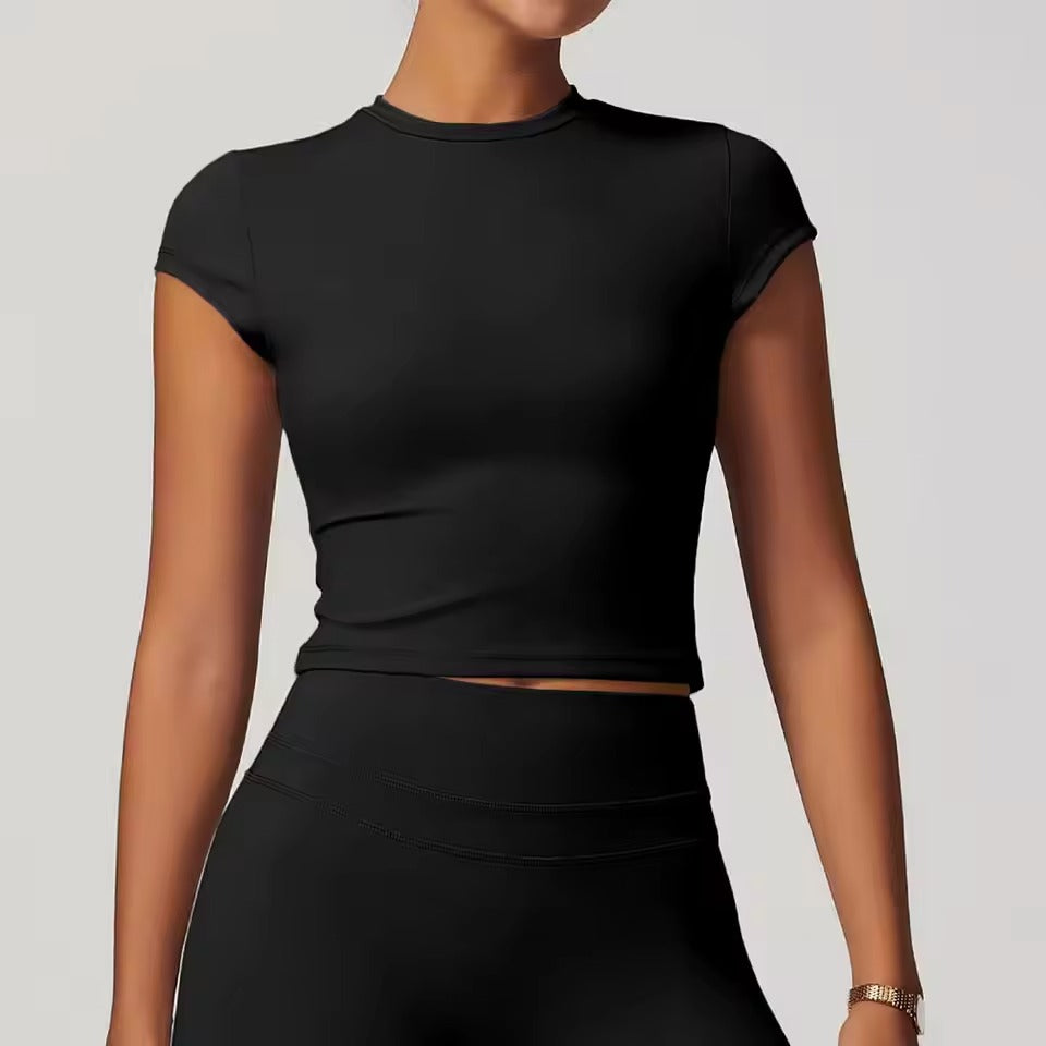 Women's Short Sleeve Yoga Sport T-Shirt