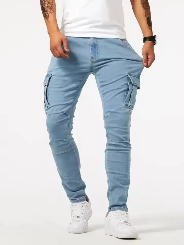 Men's Street Elastic Jeans