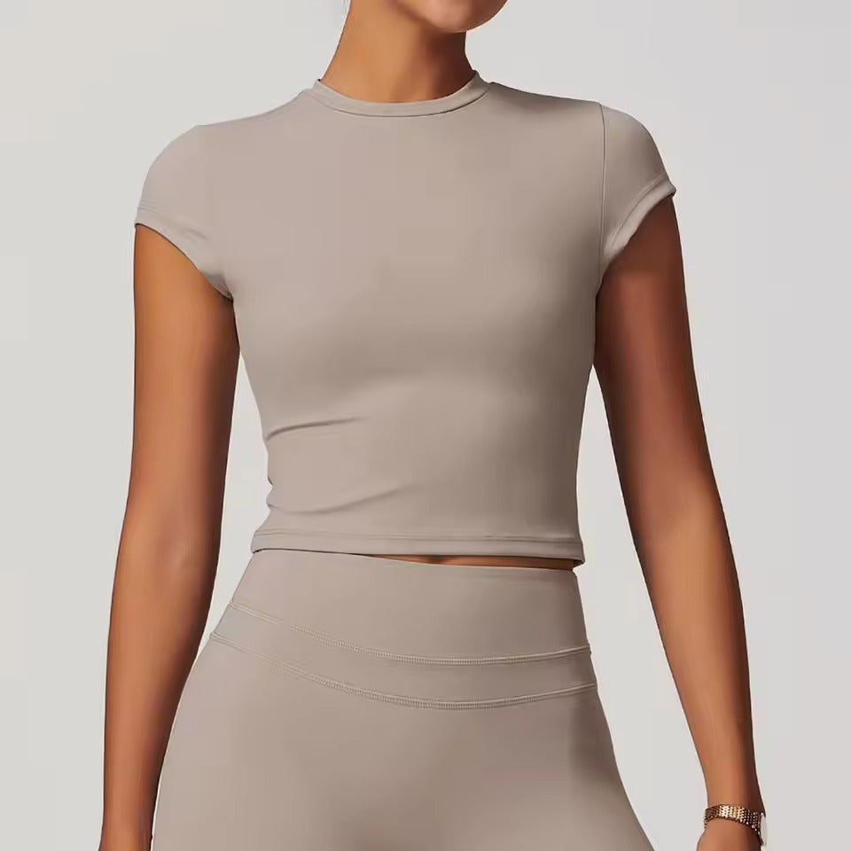 Women's Short Sleeve Yoga Sport T-Shirt