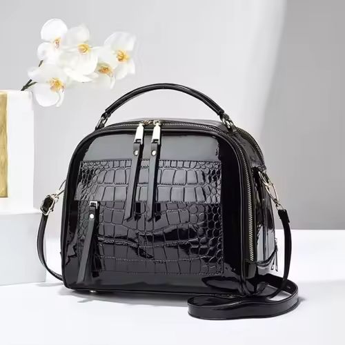 Versatile Lacquer Leather Women's Bag