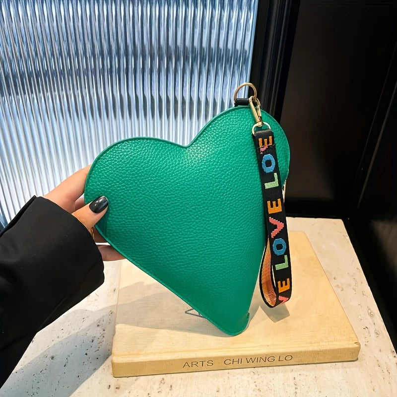 Fashion Heart-Shaped Mini Clutch for Women