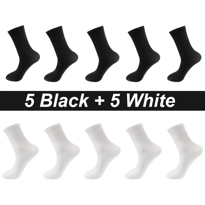Men’s Combed Cotton Black Socks – 10 Pairs