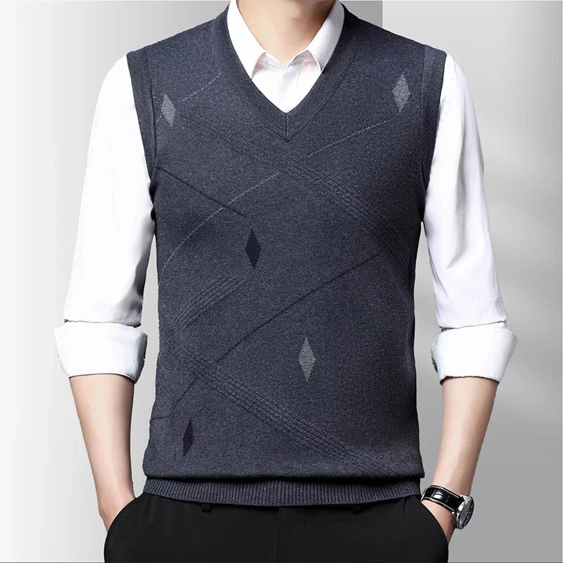 Men's Thick Wool Knit Sweater Vest
