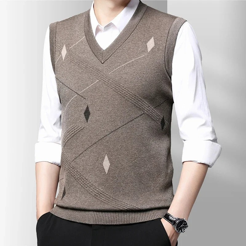 Men's Thick Wool Knit Sweater Vest