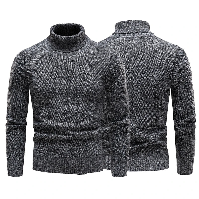 Men's Thick Turtleneck Knit Pullover Sweater