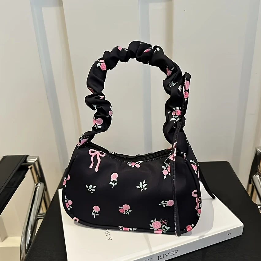 Floral Print Mini Shoulder Bag for Women