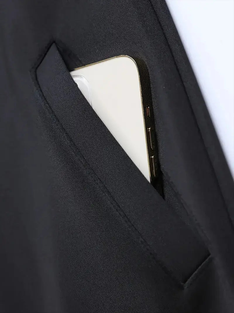 Men's Casual Printed Stand Collar Zip Jacket
